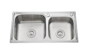 SUS304 Grade Stainless Steel Double Sink 7540cm